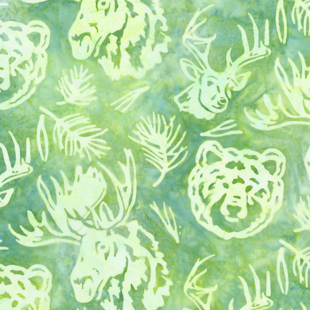 Batik Wildlife I Woodland Wonders Batik Wildlife I Woodland Wonders, Colorway: Moss, Precut Size: Yard