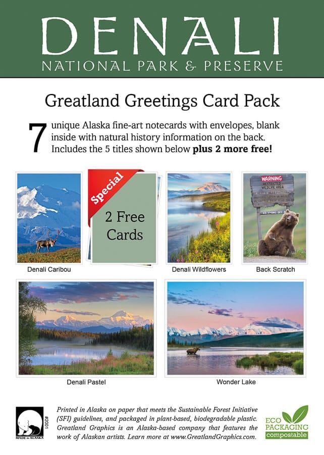 Denali Card Pack - 7 Alaska Photo Notecards