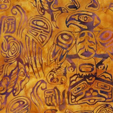 Batik Formline Animals, Color: Amber