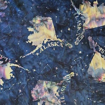 Batik Alaska Map & Constellations