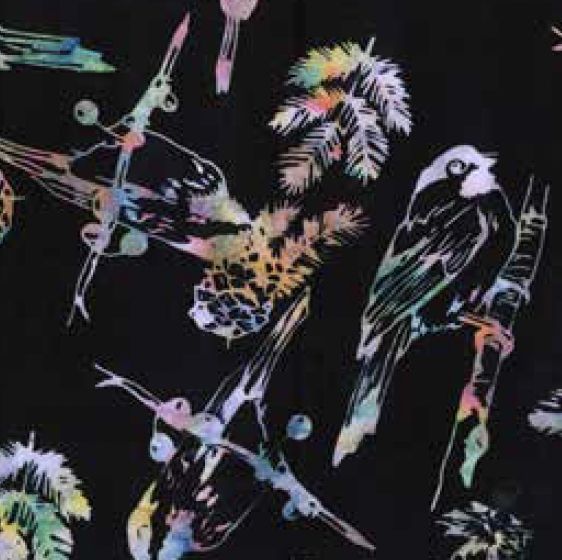 Batik Chickadees Batik Chickadees, Color: Blacklight
