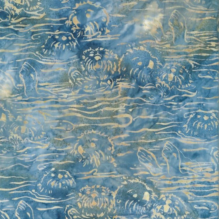 Batik Otters, Color: Glacier, Precut Size: Yard