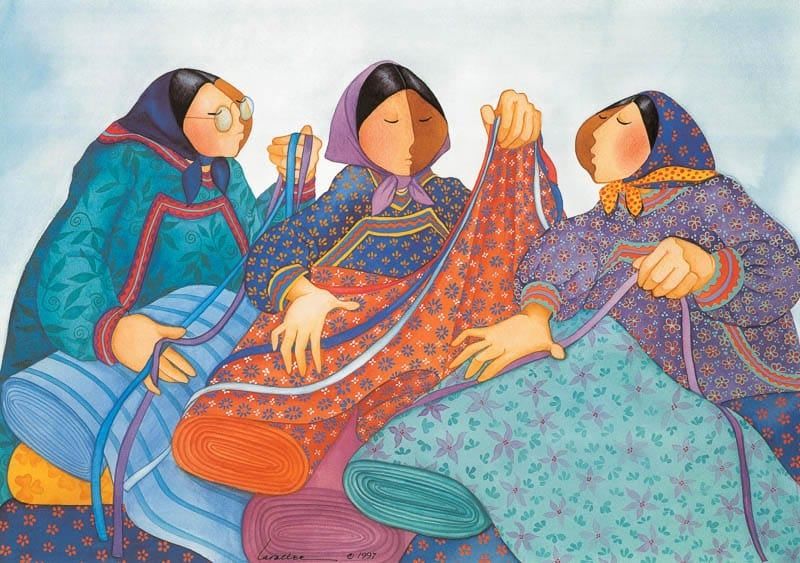Eskimos and Calicos - Barbara Lavallee Notecard
