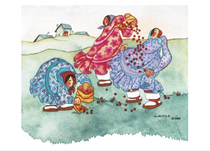 Gathering Berries - Barbara Lavallee Notecard