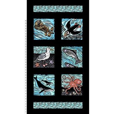 Sea Life by Evon Zerbetz 24" Panel