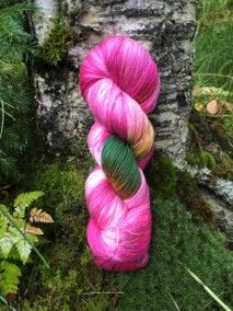 Hand Painted Sock Yarn Hand Painted Sock Yarn, Color: Fireweed