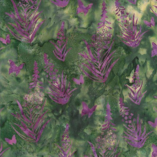 Batik Fireweed | Into the Wild Batik Fireweed | Into the Wild, Color: Forest
