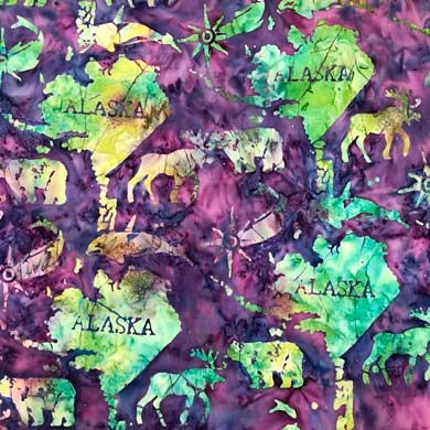 Batik Alaska Map & Wildlife