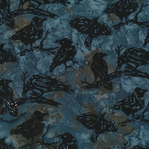Batik Ravens Batik Ravens, Color: Mink, Yardage: Yard