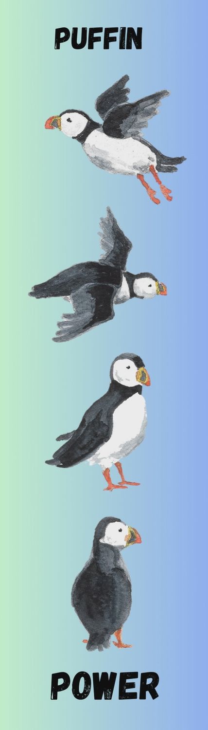 Alaska Bookmark, Design: Puffin Power