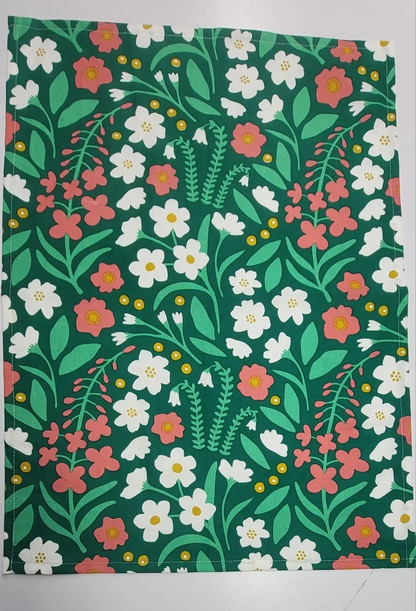 Alaska Wildflowers Cotton Tea Towel