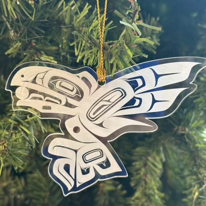 Frosted Tlingit Christmas Ornaments