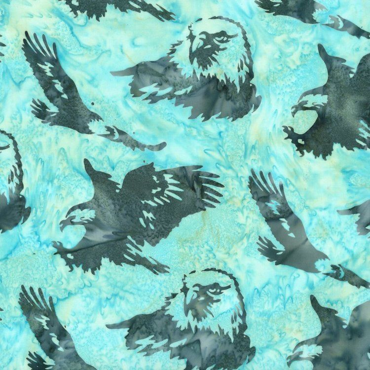 Batik Eagles Batik Eagles, Color: Seafoam
