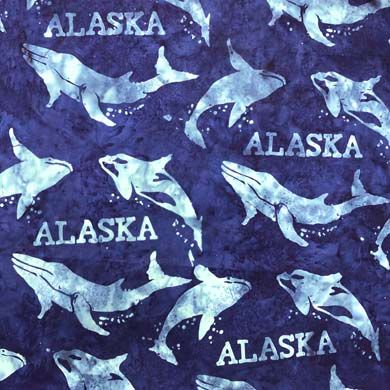 Batik Alaska Whales Batik Alaska Whales