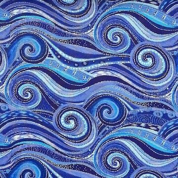 Sea Swirls | Wild Waters by Dawn Gerety Sea Swirls | Wild Waters by Dawn Gerety, Color: Dark Blue