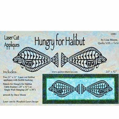 Hungry for Halibut  Laser Cut Applique
