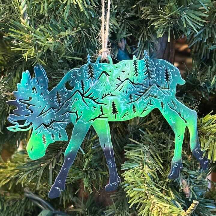Alaska Life Designs Ornaments Alaska Life Designs Ornaments, Design: Green NL Moose