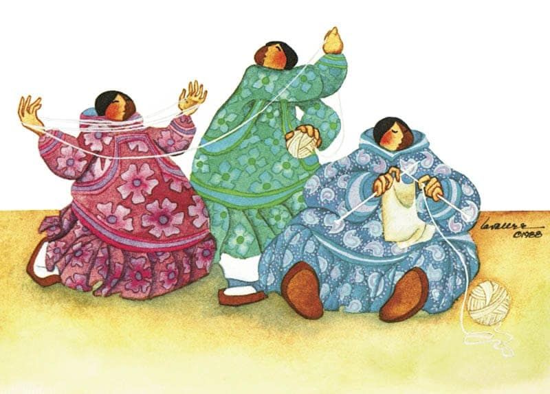 Knit Three Together - Barbara Lavallee Notecard