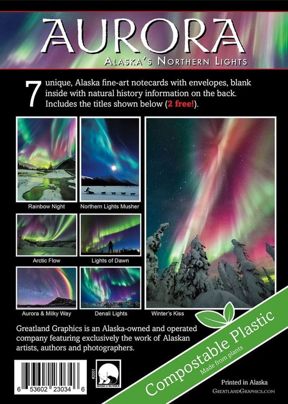Aurora Card Pack - 7 Alaska Photo Notecards