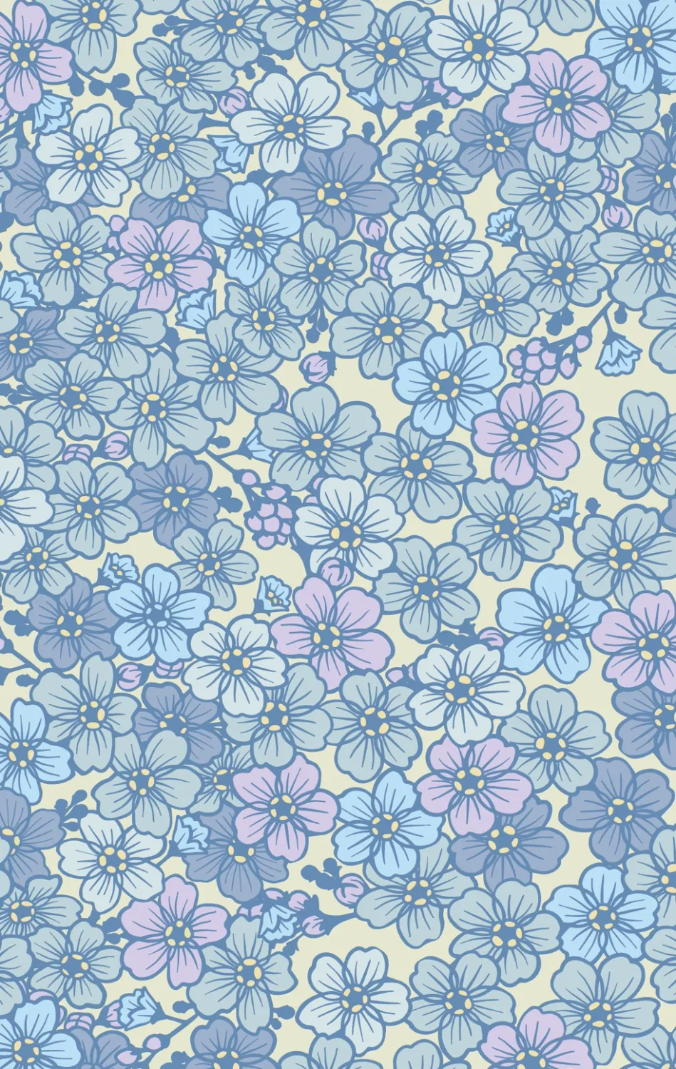 Alaskan Art Lined Notebook Small, Design: Forget Me Not