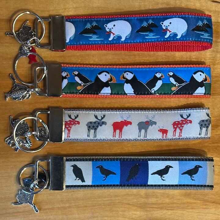 Alaska Ribbon Key Fobs