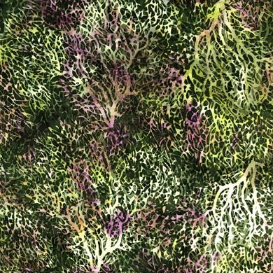 Batik Coral | River Run Batik Coral | River Run, Color: Pine, Precut Size: Yard