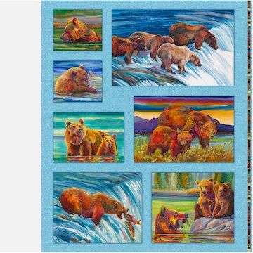 Bear in Mind Blocks 36 Bear in Mind Blocks 36" Panel