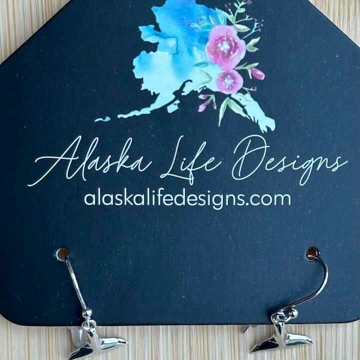 Alaska Life Designs Earrings Alaska Life Designs Earrings, Design: Whale Tail Dangle