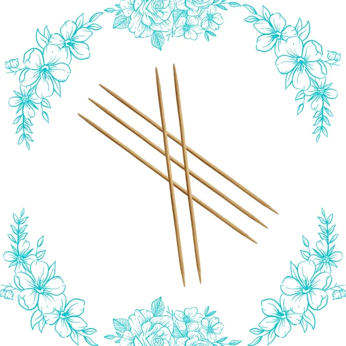 Bamboo Double Pointed Needles, Length: 6", Size: 0 (2.00mm)