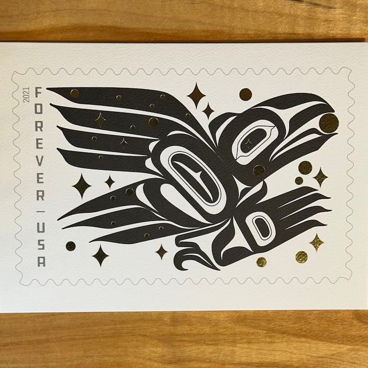 Raven Story Stamp Note Card Raven Story Stamp Note Card