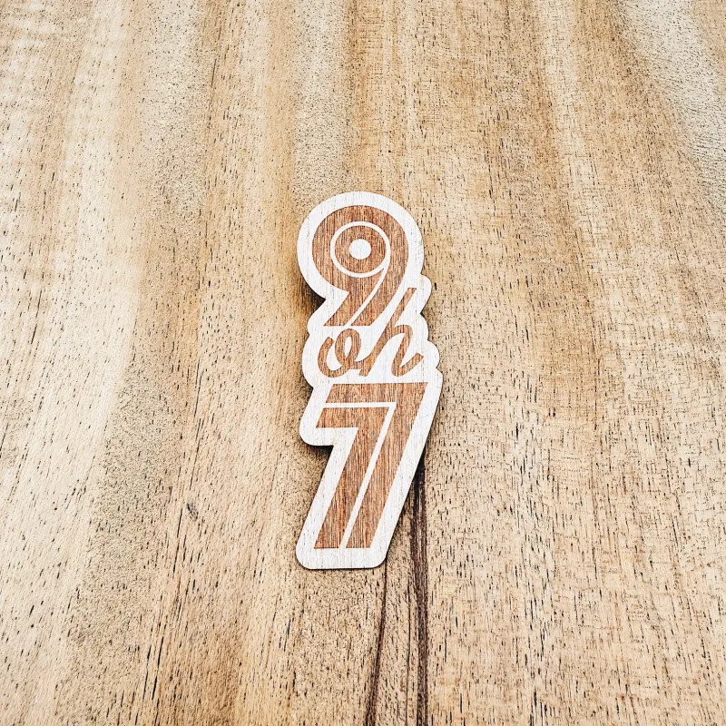 Throwback 907 Real Wood Sticker