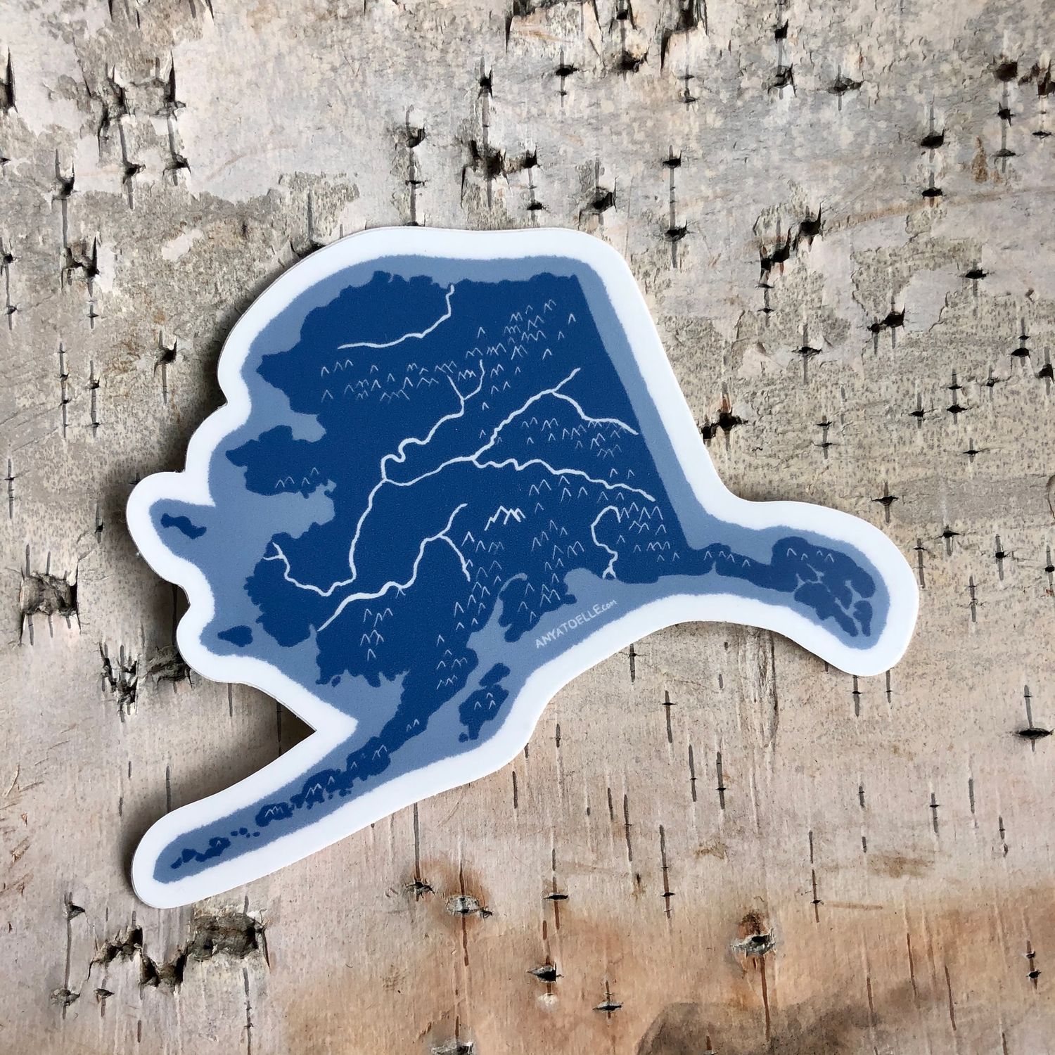 Alaska Rivers & Mountains Sticker
