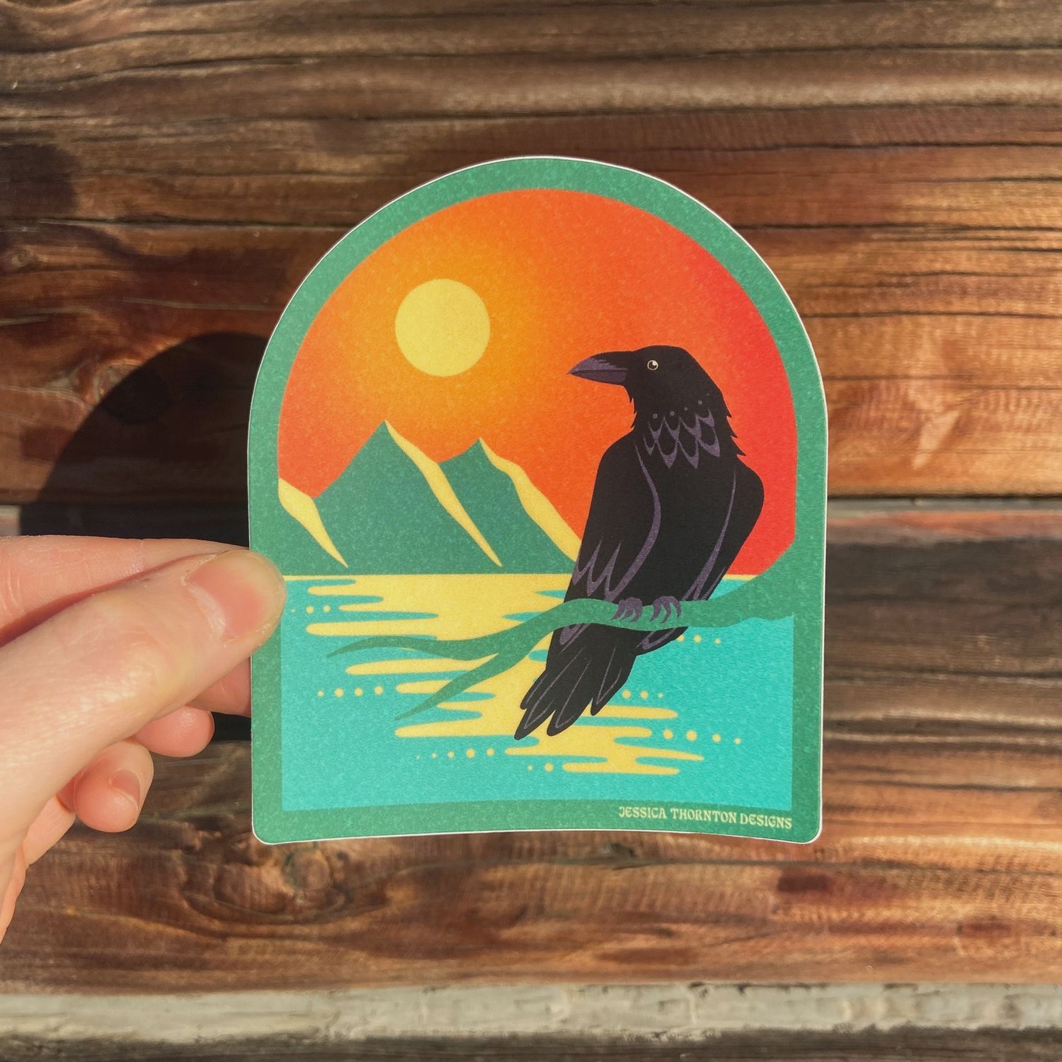 Birds of the North: Raven Sticker