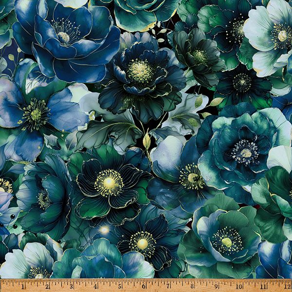 Midnight Flora Midnight Flora, Color: Mallard, Length: Yard