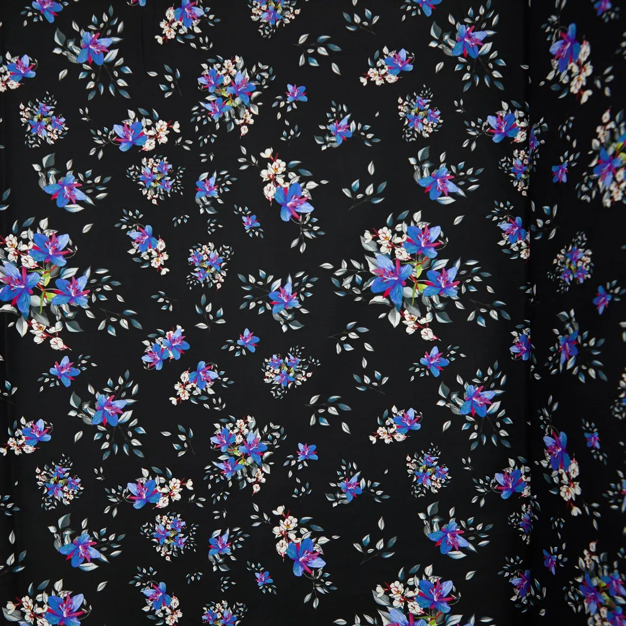 Artic Floral Fabric by Martha Kyak Artic Floral Fabric by Martha Kyak, Colorway: Black & Lavender