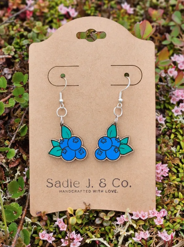 Blueberry Cluster Dangle Earrings Blueberry Cluster Dangle Earrings