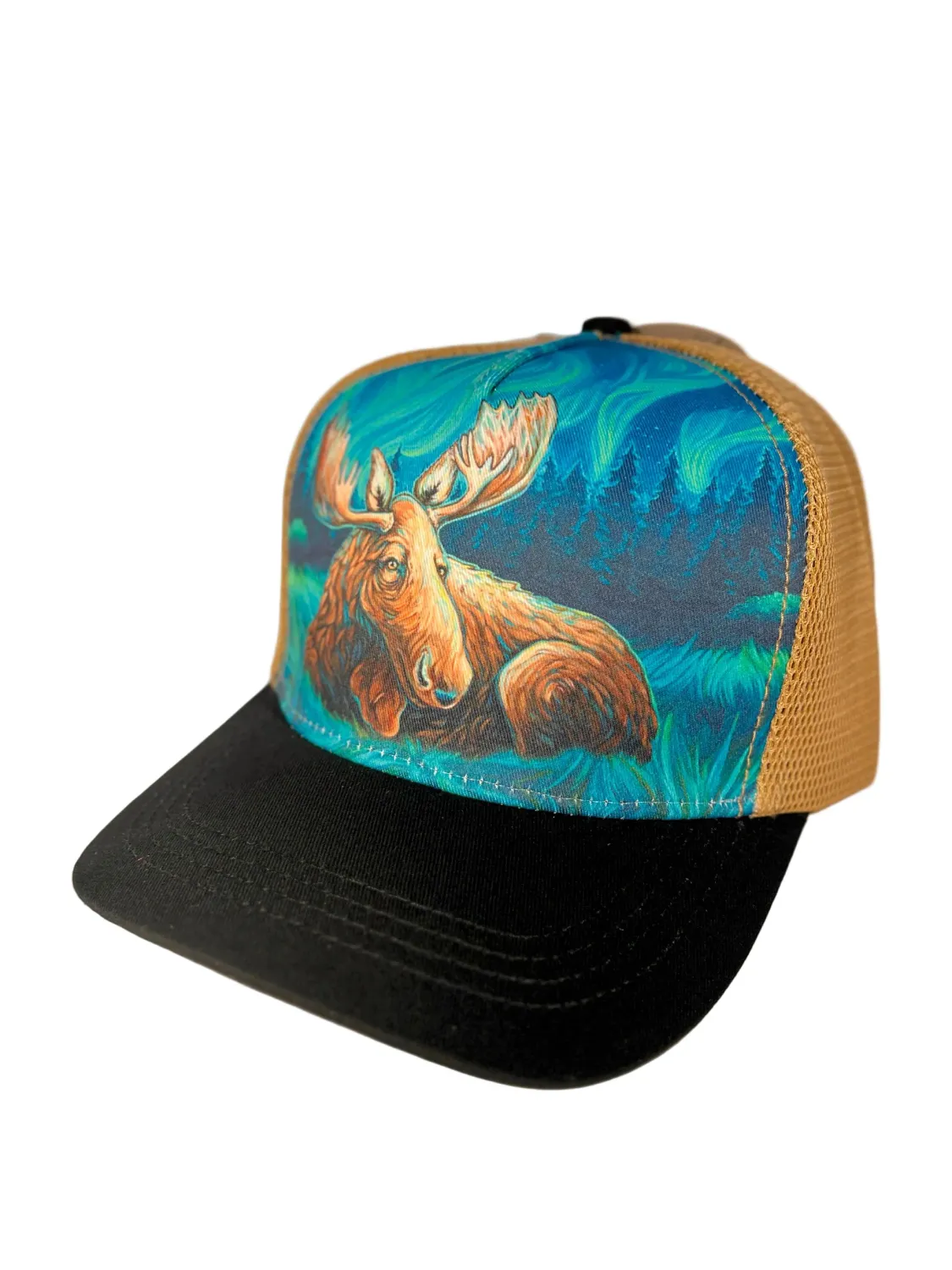 Restful Night Aurora Moose Mesh Back Hat Restful Night Aurora Moose Mesh Back Hat
