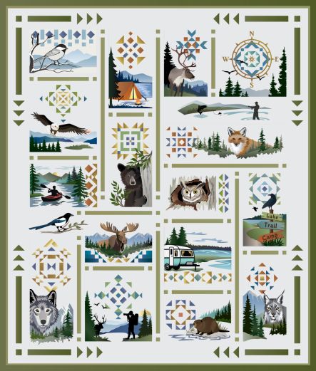True North Quilt Finishing Kit w/ Magpie & Fishing - Alaska Quilters Shop Hop 2026