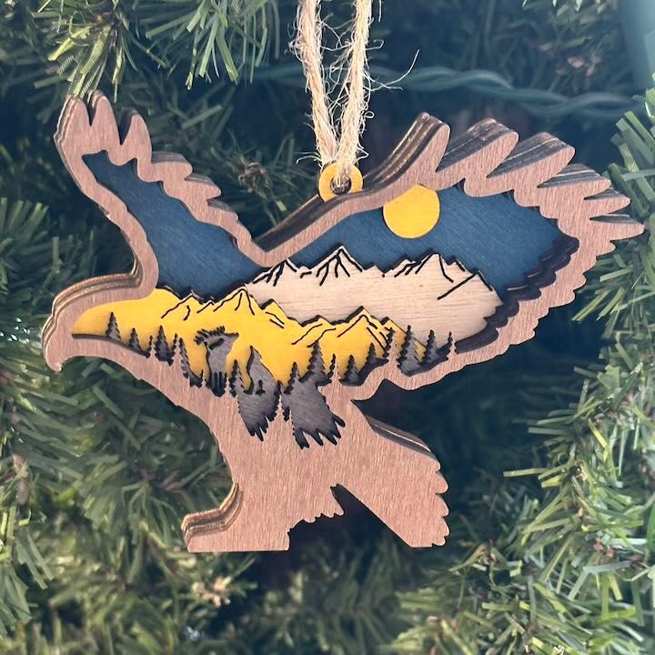 Wooden 3D Ornaments Wooden 3D Ornaments, Design: Eagle