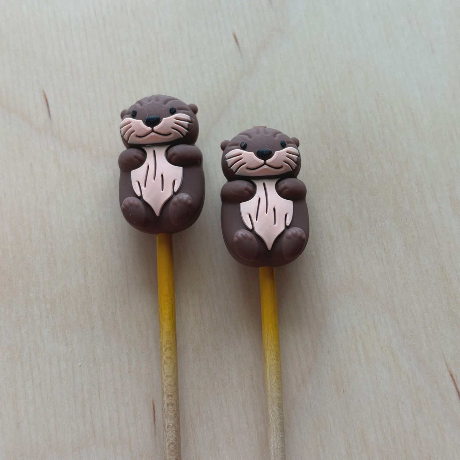 Sea Otter Knitting Needle Point Protectors