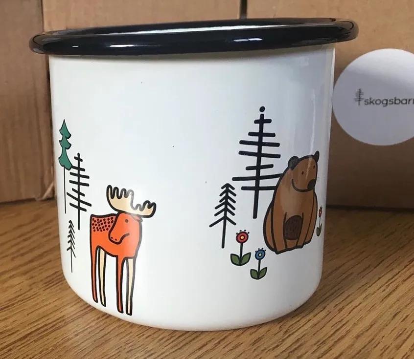 Alaska Enamel Mugs Alaska Enamel Mugs, Design: Alaska Animals, Size: 5oz