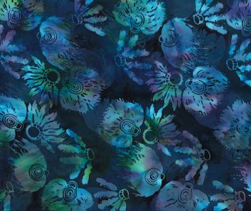 Batik Dancing Fans Batik Dancing Fans, Colorway: Ocean