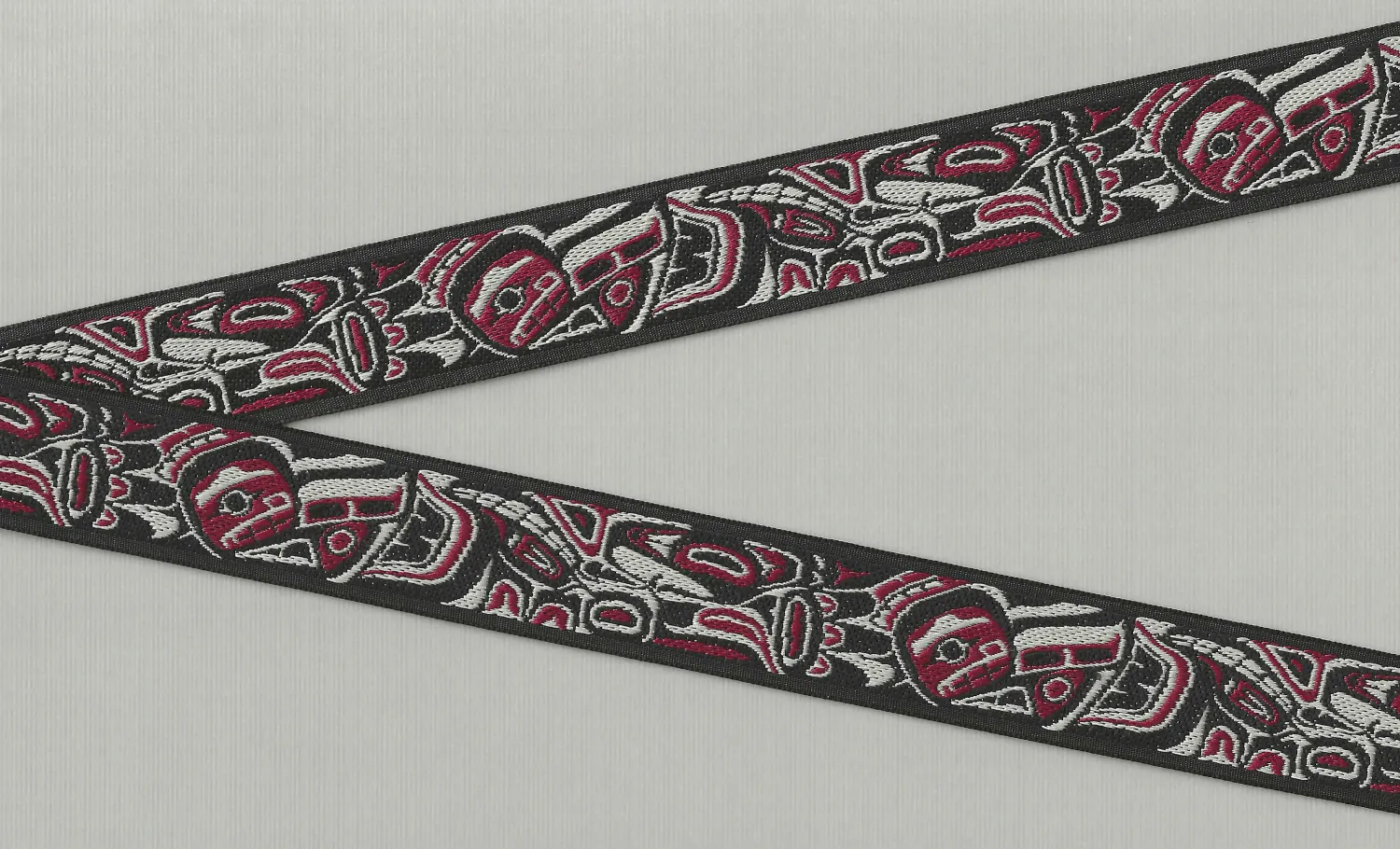 Red Tlingit Design on Black