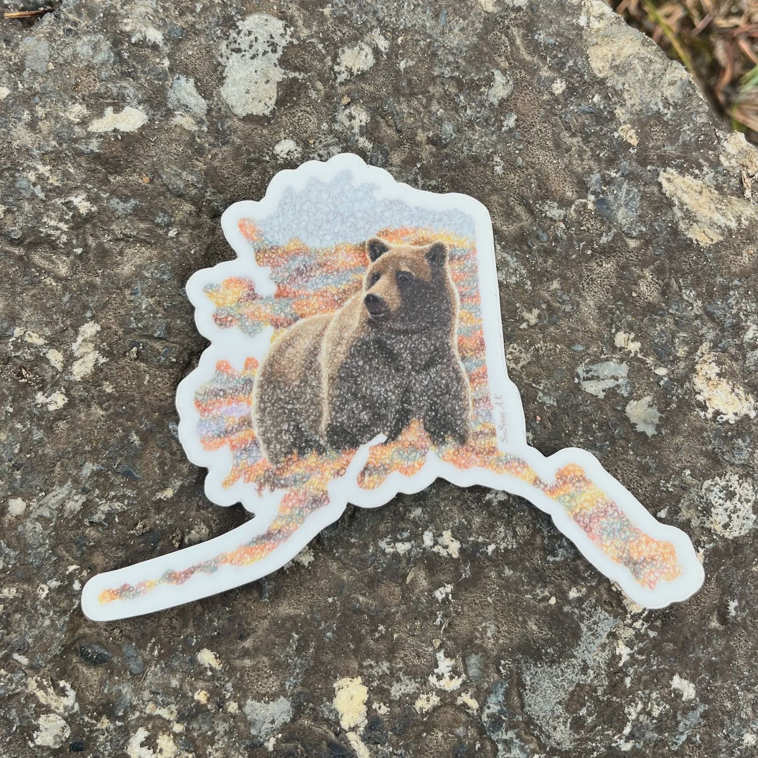 Alaska Brown Bear Vinyl Sticker