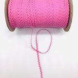 100% Cotton Ric Rac Made in the USA 100% Cotton Ric Rac Made in the USA, Color: Bright Pink, Width: 1/4" (6mm)