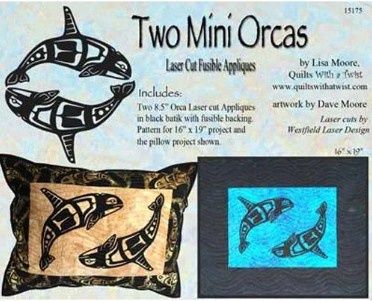Mini Orca Pair Laser Cut Applique