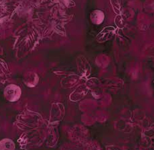 Batik Alaska Berries Batik Alaska Berries, Color: Burgundy