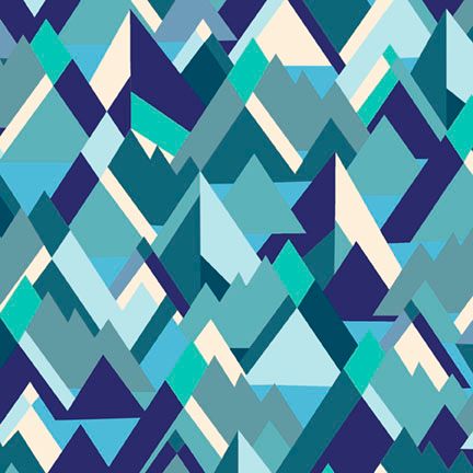 Mountain Geo | Timeless Trails Mountain Geo | Timeless Trails, Color: Blue, Precut Size: Yard