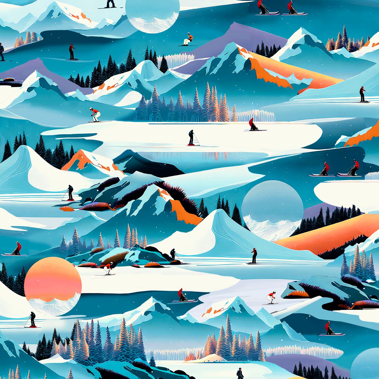 Scenic Ski Slopes | Timeless Trails Scenic Ski Slopes | Timeless Trails, Precut Size: Yard