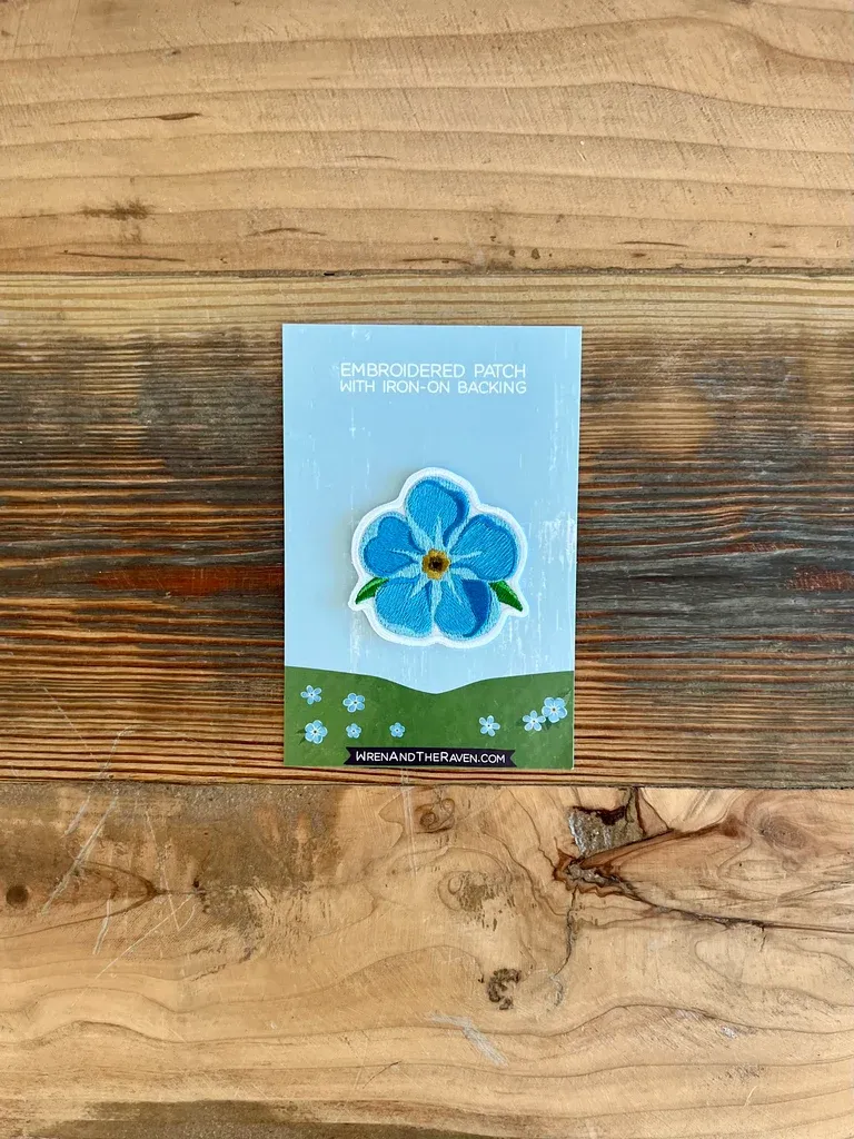 Alaska Forget-Me-Not Iron-On Patch